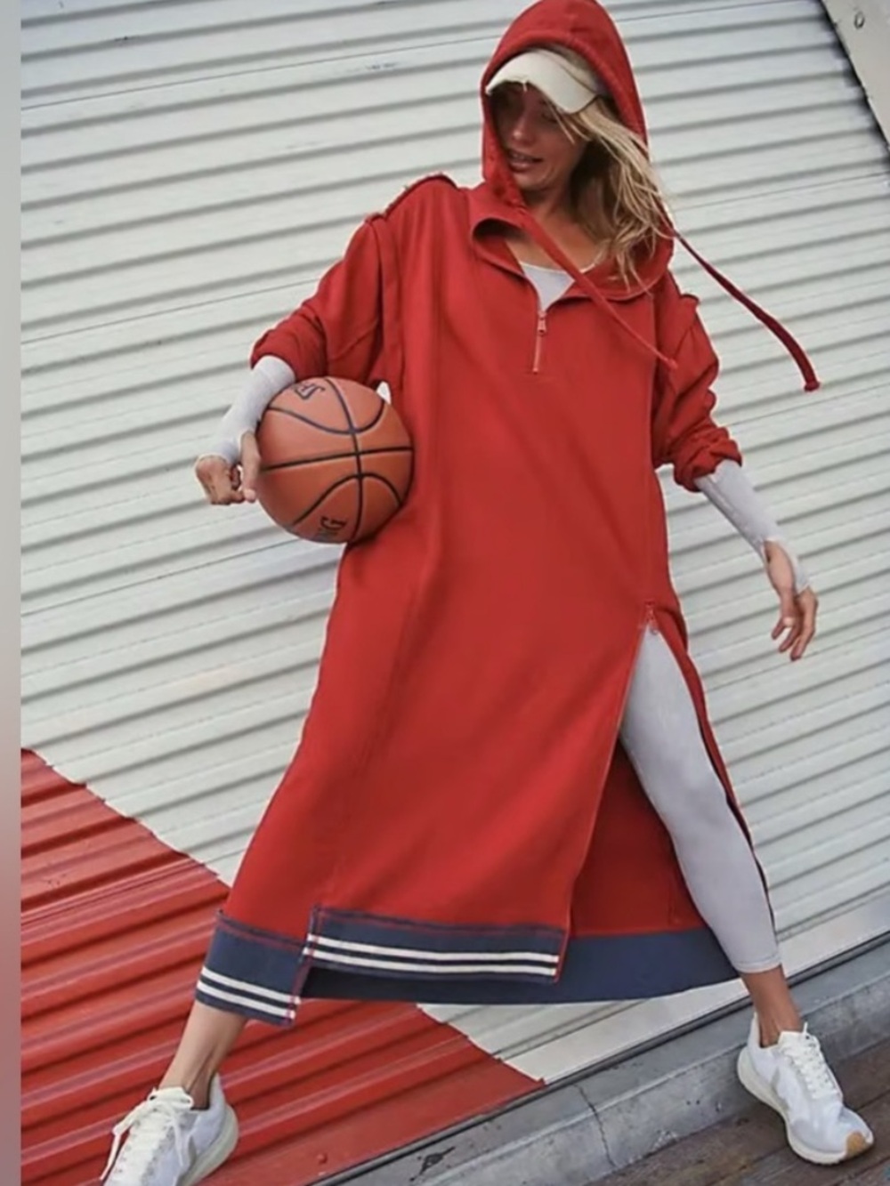 FREE PEOPLE/FREE MOVEMENT HOODED SWEATSHIRT DRESS. NWT